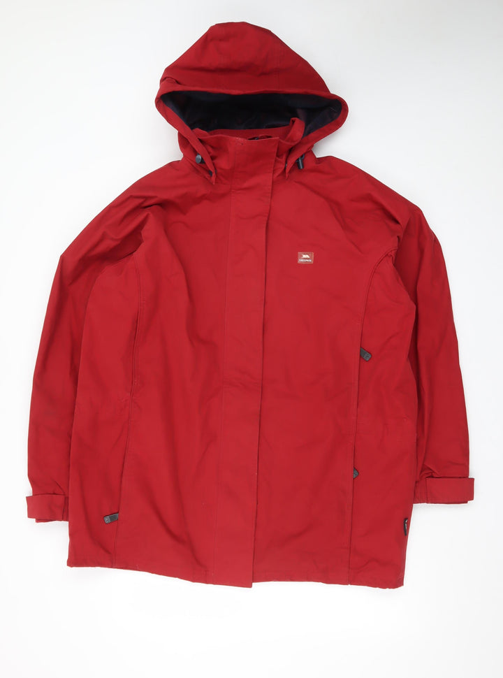 Trespass Men's Red XL Waterproof Hooded Rain Jacket