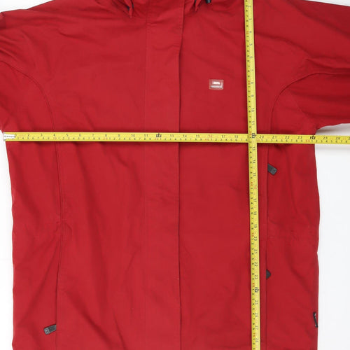 Trespass Men's Red XL Waterproof Hooded Rain Jacket