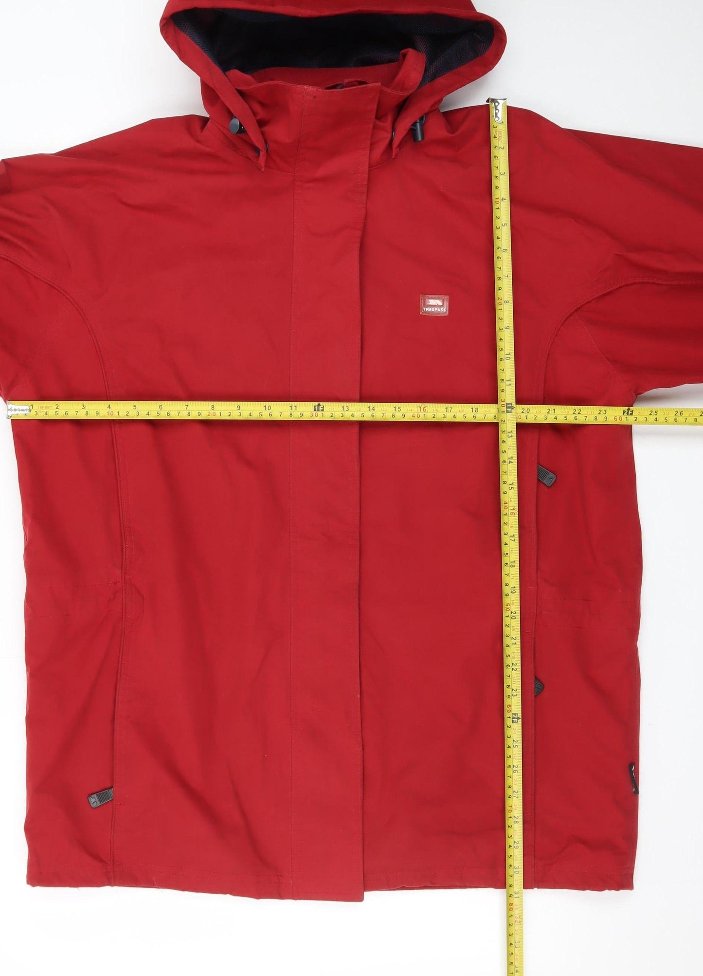 Trespass Men's Red XL Waterproof Hooded Rain Jacket