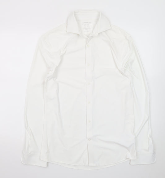 Marks and Spencer Autograph Men's White Small Long Sleeve Dress Shirt