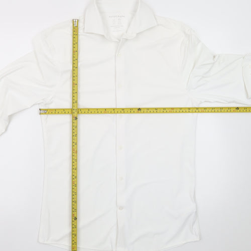 Marks and Spencer Autograph Men's White Small Long Sleeve Dress Shirt