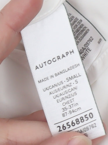 Marks and Spencer Autograph Men's White Small Long Sleeve Dress Shirt
