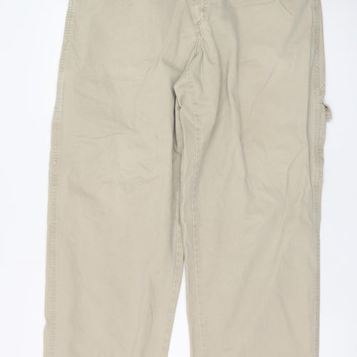 Wrangler Men's Beige Cargo Trousers Size 32x34 Cotton Relaxed Fit