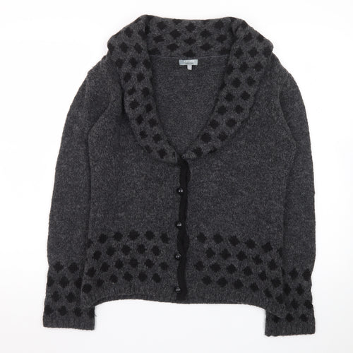 Marks and Spencer Per Una Grey Wool Blend Cardigan Women's S