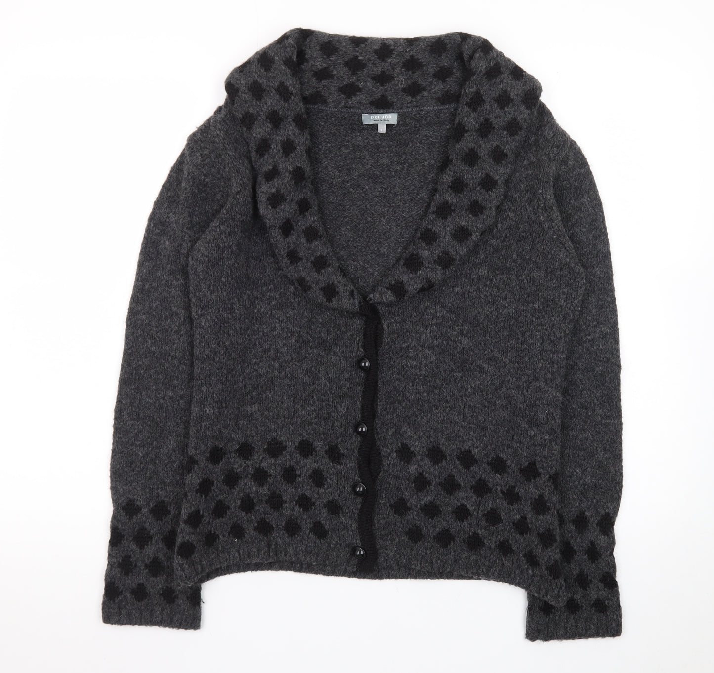 Marks and Spencer Per Una Grey Wool Blend Cardigan Women's S