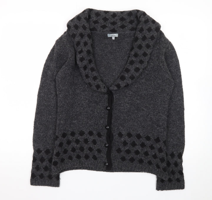 Marks and Spencer Per Una Grey Wool Blend Cardigan Women's S