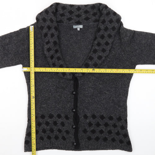 Marks and Spencer Per Una Grey Wool Blend Cardigan Women's S