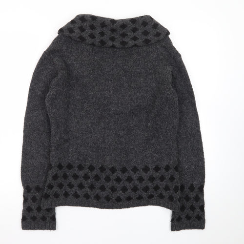 Marks and Spencer Per Una Grey Wool Blend Cardigan Women's S