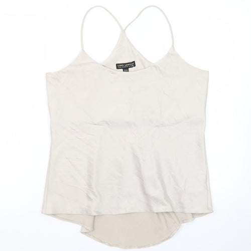 Lipsy London Women Beige Satin Camisole Top Size 14