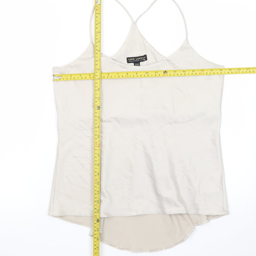Lipsy London Women Beige Satin Camisole Top Size 14