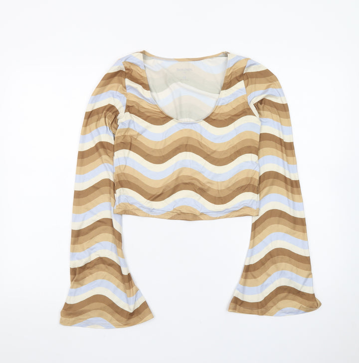 Social Tourist Women’s Multicoloured Cropped Long Sleeve Top M