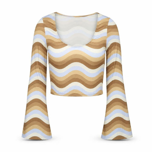 Social Tourist Women’s Multicoloured Cropped Long Sleeve Top M