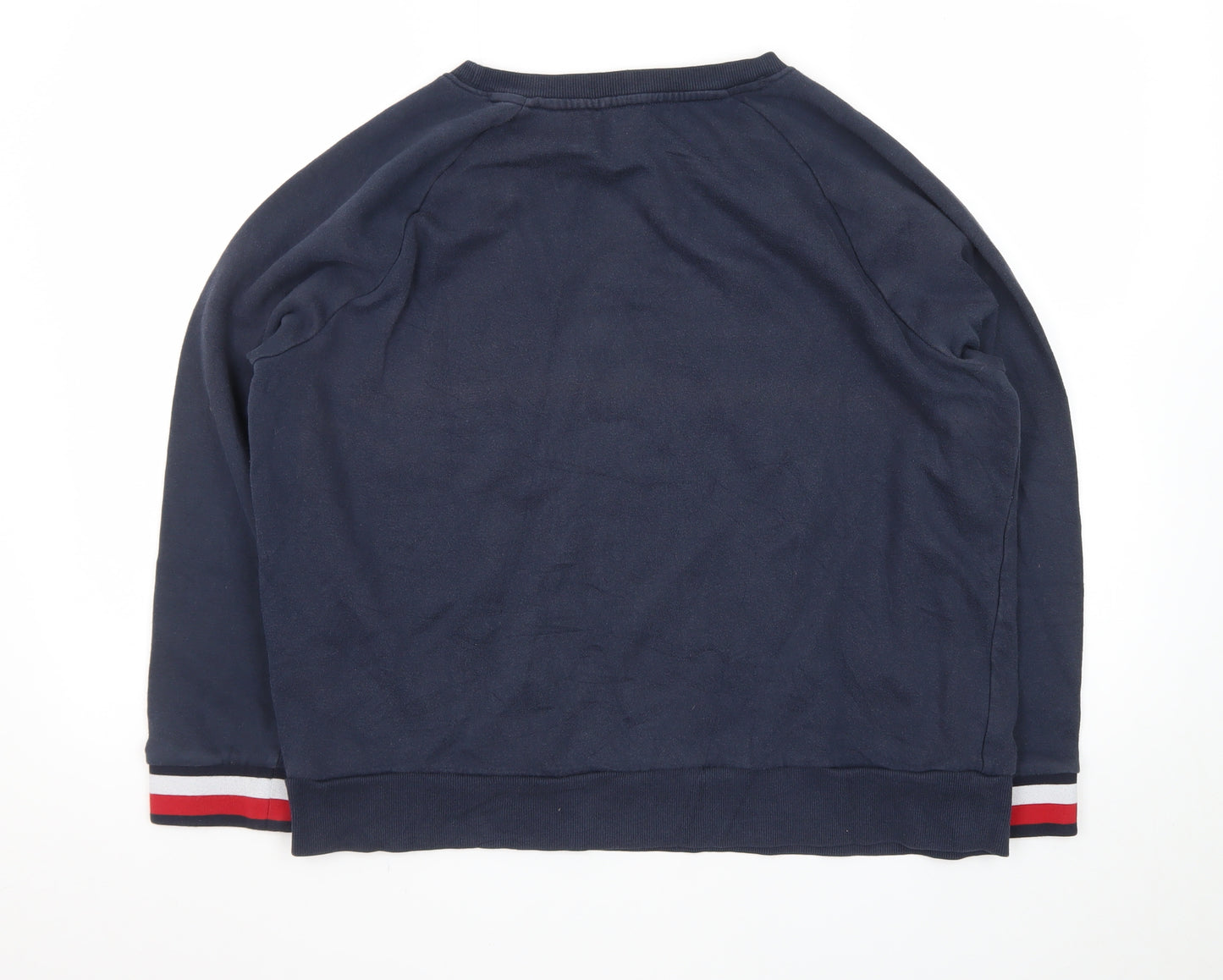 Tommy Hilfiger Men's Blue XL Pullover Sweatshirt Logo Crew Neck