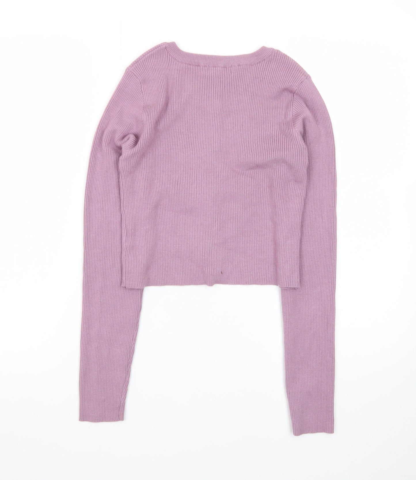 DearMyLove Women's Purple Cardigan M Slim Fit Lightweight Knit