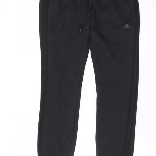 Adidas Mens Black Sport Essentials Jogger Sweatpants Medium