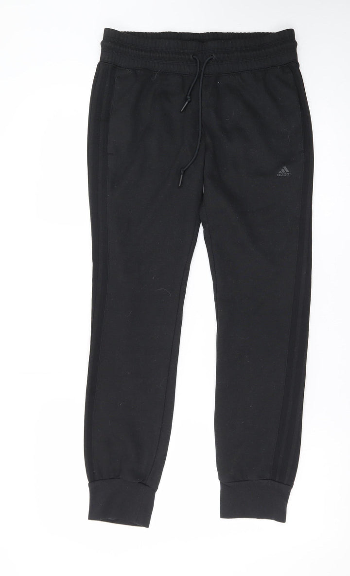Adidas Mens Black Sport Essentials Jogger Sweatpants Medium