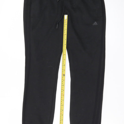 Adidas Mens Black Sport Essentials Jogger Sweatpants Medium