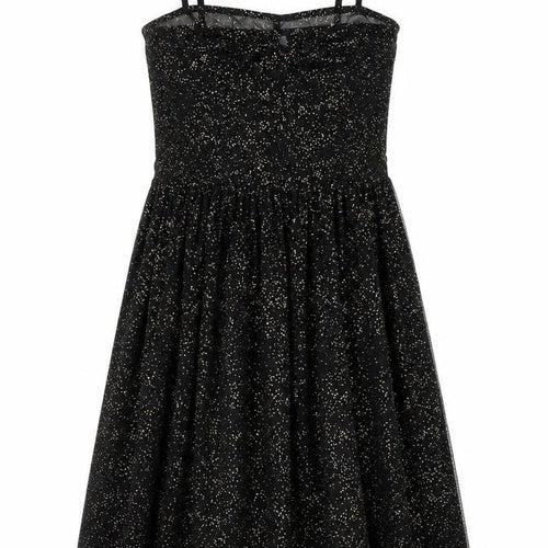 H&M Divided Women's Black Glitter Fit & Flare Dress Size 10