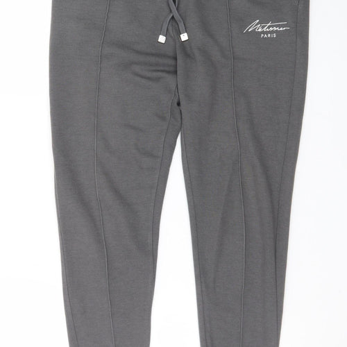 Métissier Paris Men Grey Slim Fit Jogger Trousers Size S