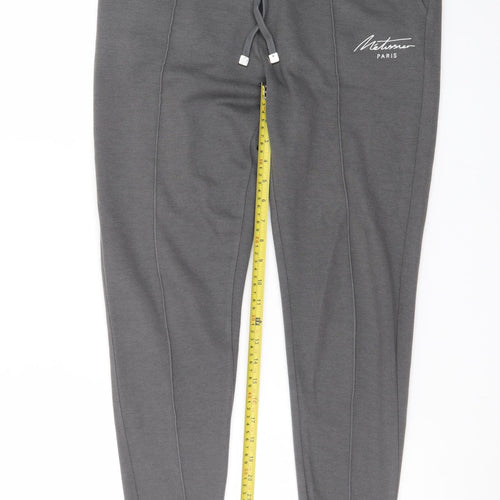 Métissier Paris Men Grey Slim Fit Jogger Trousers Size S