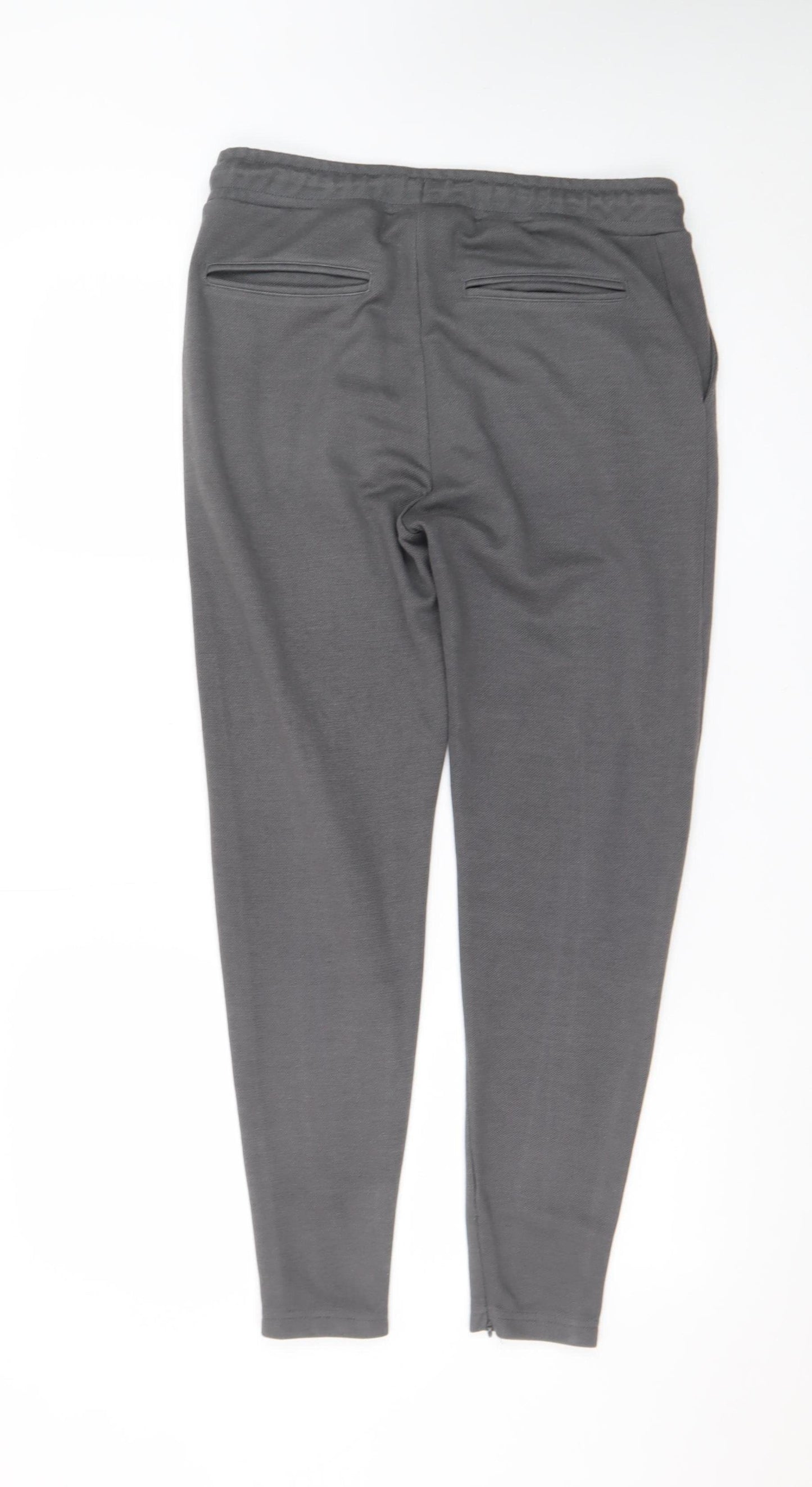 Métissier Paris Men Grey Slim Fit Jogger Trousers Size S