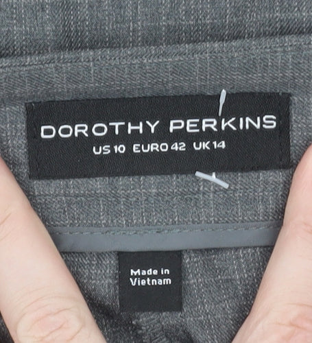 Dorothy Perkins Women’s Grey Paperbag Tapered Trousers UK 14