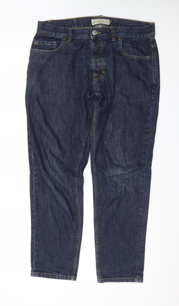 Next Men’s Blue Straight Leg Denim Jeans 34W 29L Regular Fit