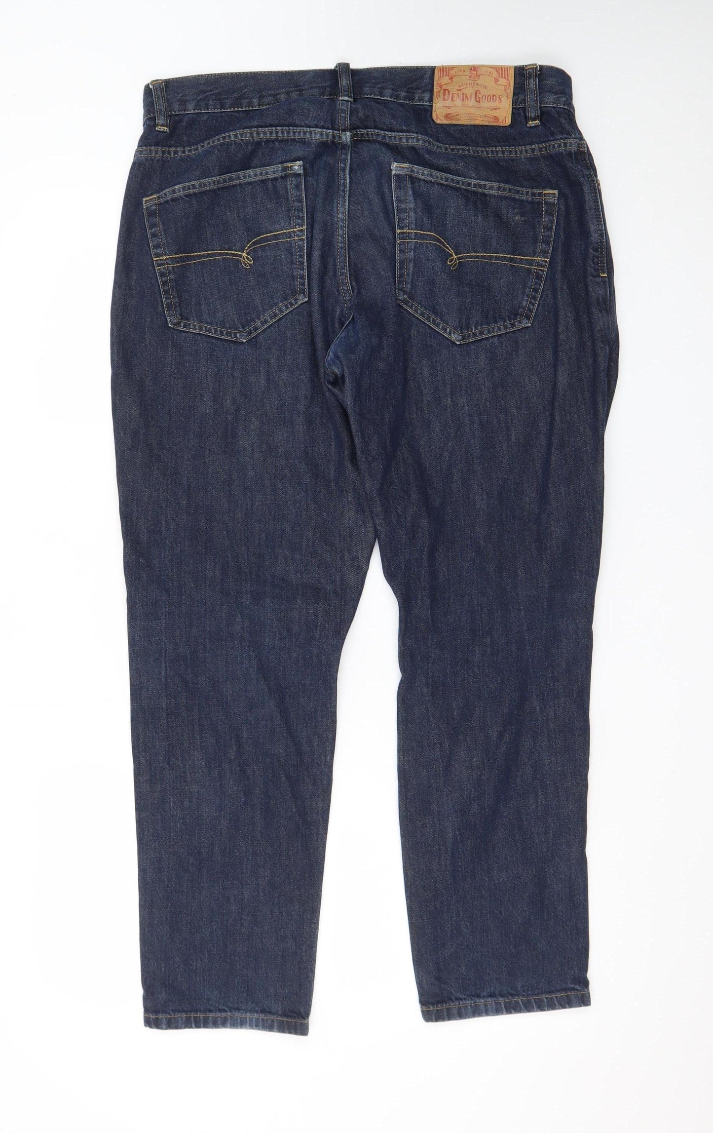 Next Men’s Blue Straight Leg Denim Jeans 34W 29L Regular Fit