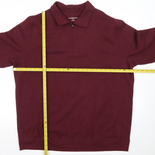 Croft & Barrow Men’s Red XL Collared 1/4 Zip Sweatshirt