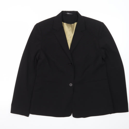 BHS Women Black Size 14 Classic Single-Breasted Blazer Jacket