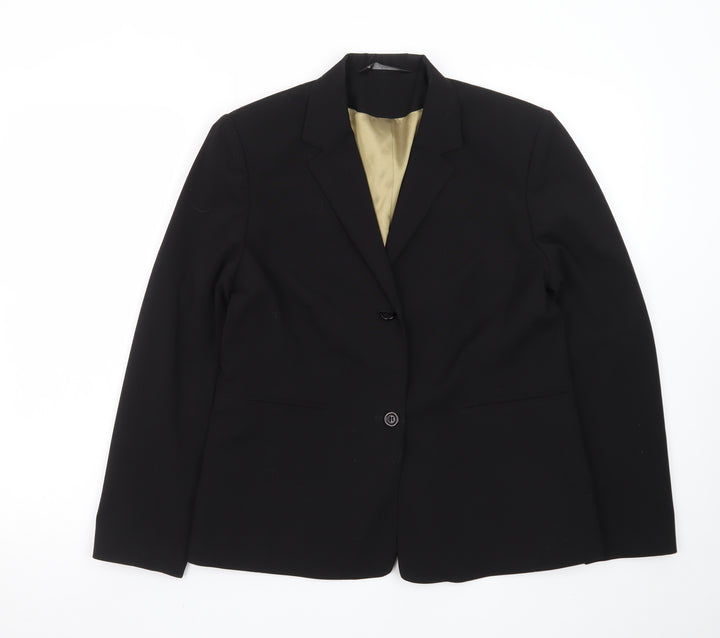 BHS Women Black Size 14 Classic Single-Breasted Blazer Jacket