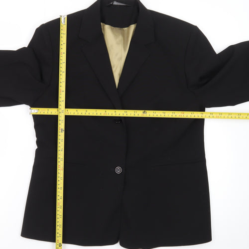 BHS Women Black Size 14 Classic Single-Breasted Blazer Jacket