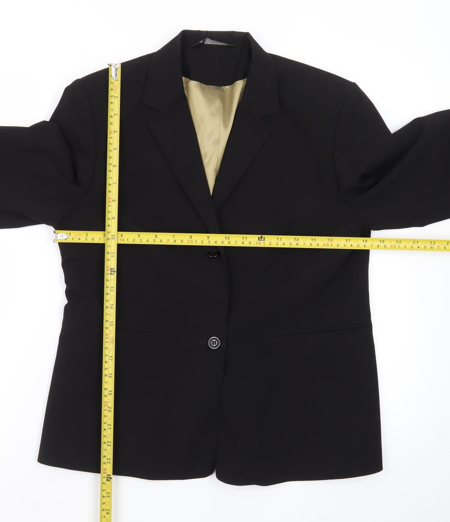 BHS Women Black Size 14 Classic Single-Breasted Blazer Jacket