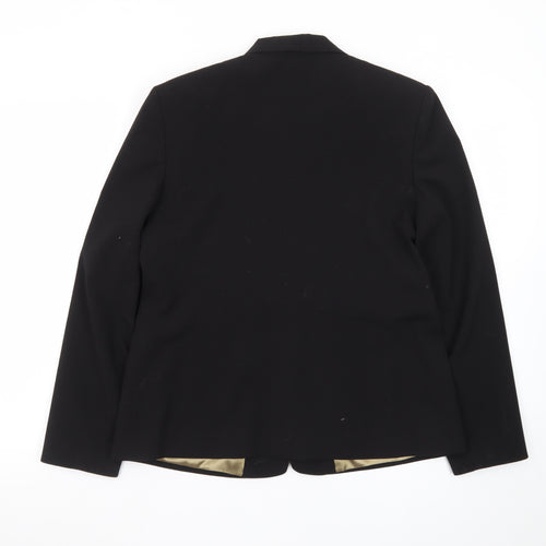 BHS Women Black Size 14 Classic Single-Breasted Blazer Jacket