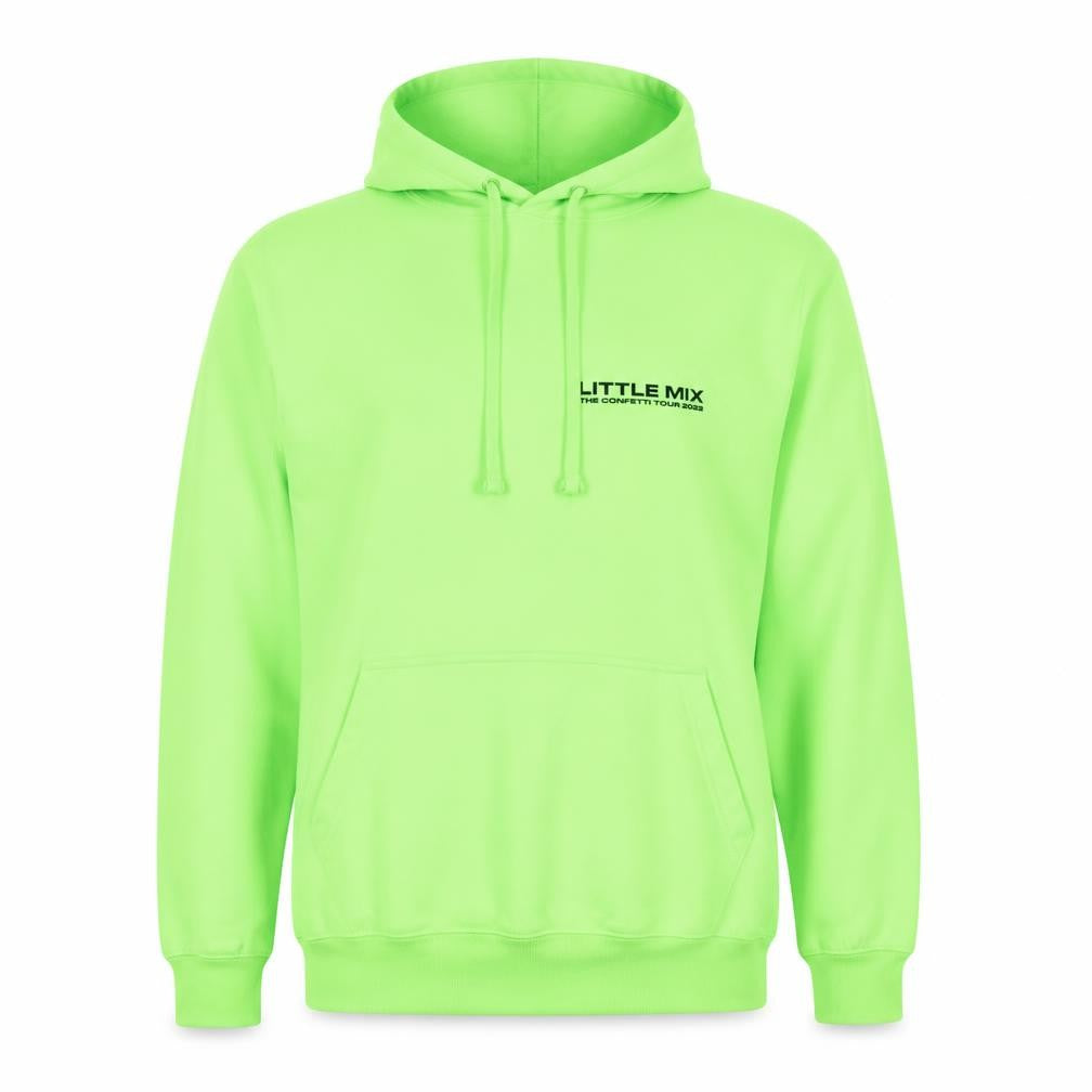 Just Hoods Little Mix Neon Green Pullover Hoodie Women L Graphic Tour 2022