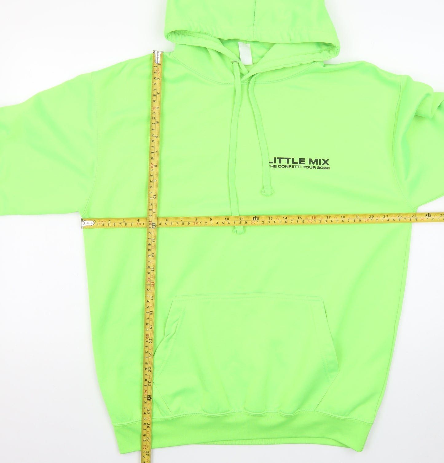 Just Hoods Little Mix Neon Green Pullover Hoodie Women L Graphic Tour 2022