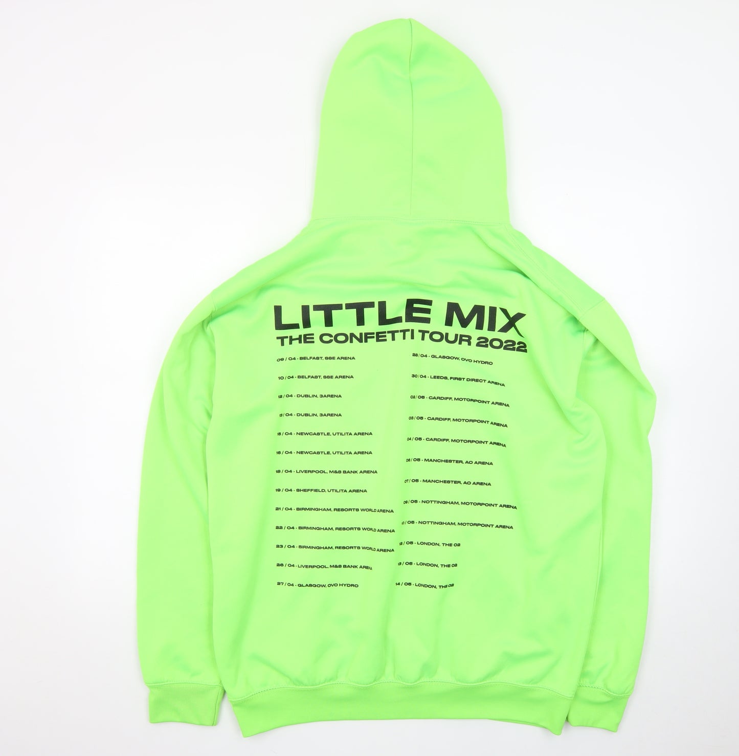 Just Hoods Little Mix Neon Green Pullover Hoodie Women L Graphic Tour 2022