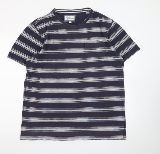 Fat Face Men's Navy Striped Cotton T-Shirt XL Classic Fit
