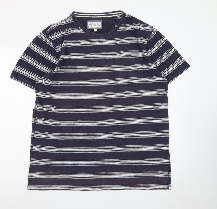 Fat Face Men's Navy Striped Cotton T-Shirt XL Classic Fit