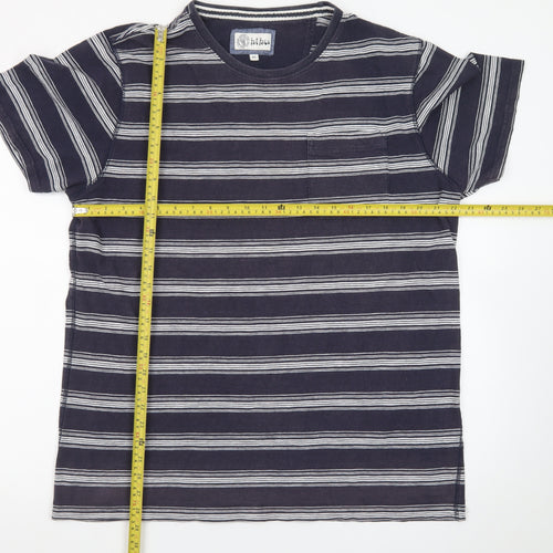 Fat Face Men's Navy Striped Cotton T-Shirt XL Classic Fit