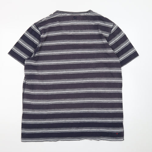 Fat Face Men's Navy Striped Cotton T-Shirt XL Classic Fit