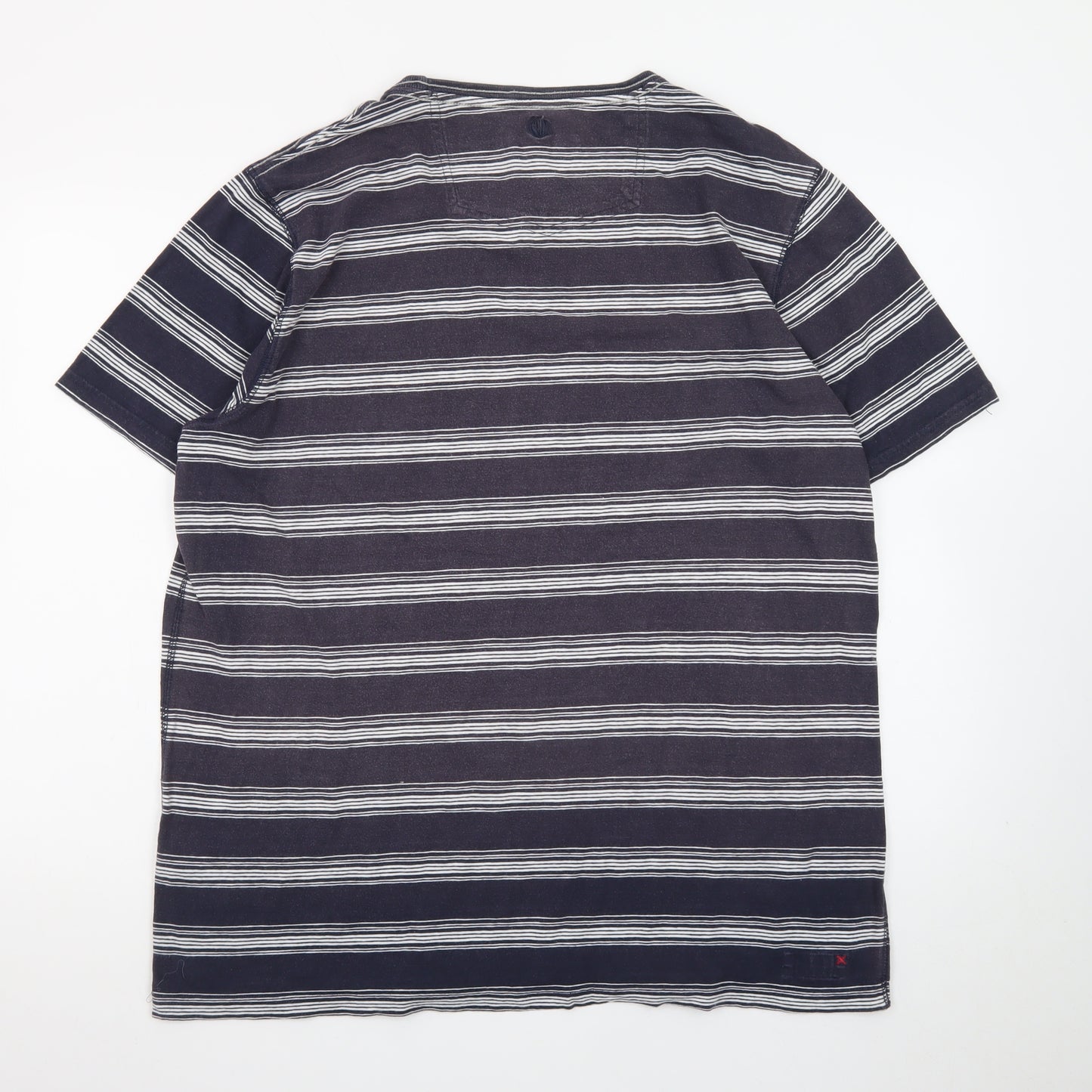 Fat Face Men's Navy Striped Cotton T-Shirt XL Classic Fit