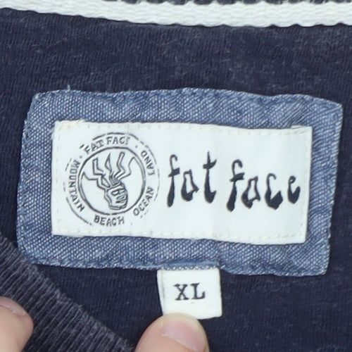 Fat Face Men's Navy Striped Cotton T-Shirt XL Classic Fit