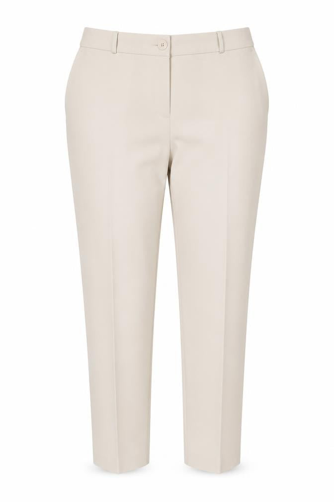 Dunnes Stores Women’s Beige Straight Leg Trousers Size 14 Polyester Blend