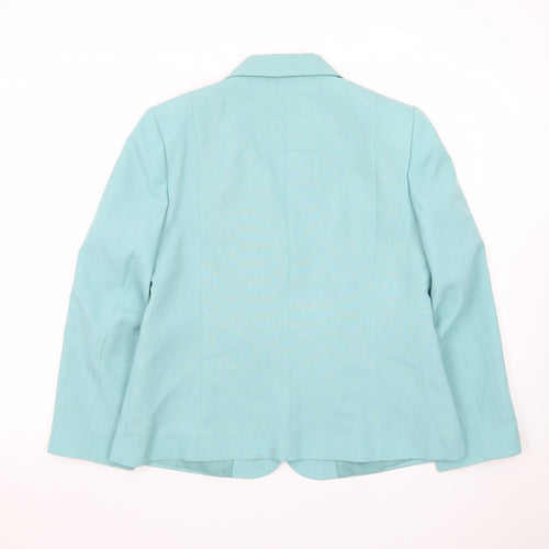 Eastex Women’s Blue Single-Breasted Suit Jacket UK 14 Polyester