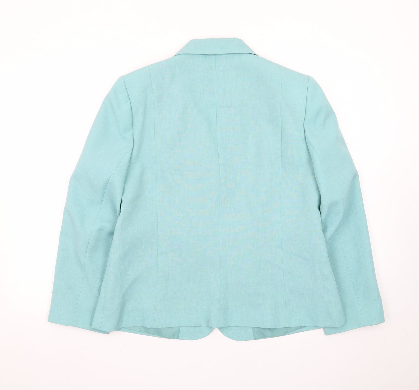Eastex Women’s Blue Single-Breasted Suit Jacket UK 14 Polyester