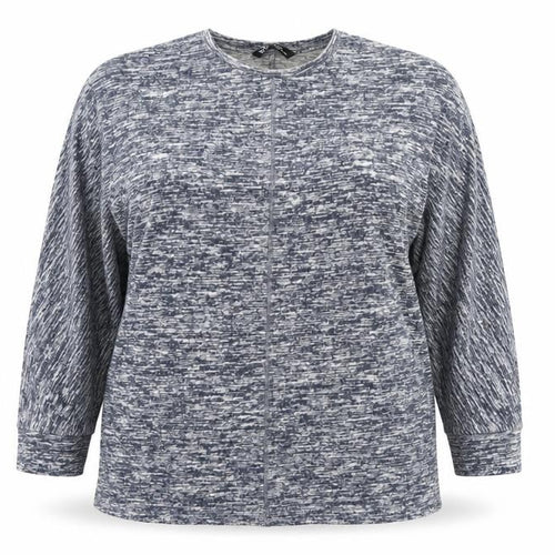 Yours Womens Blue Plus Size 22 Long Sleeve Relaxed Fit Jersey Top
