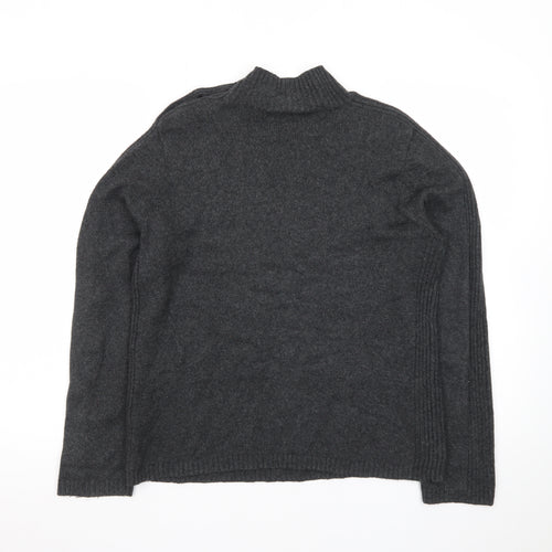 Principles Women’s Grey Wool Blend Mock Neck Jumper Size 16