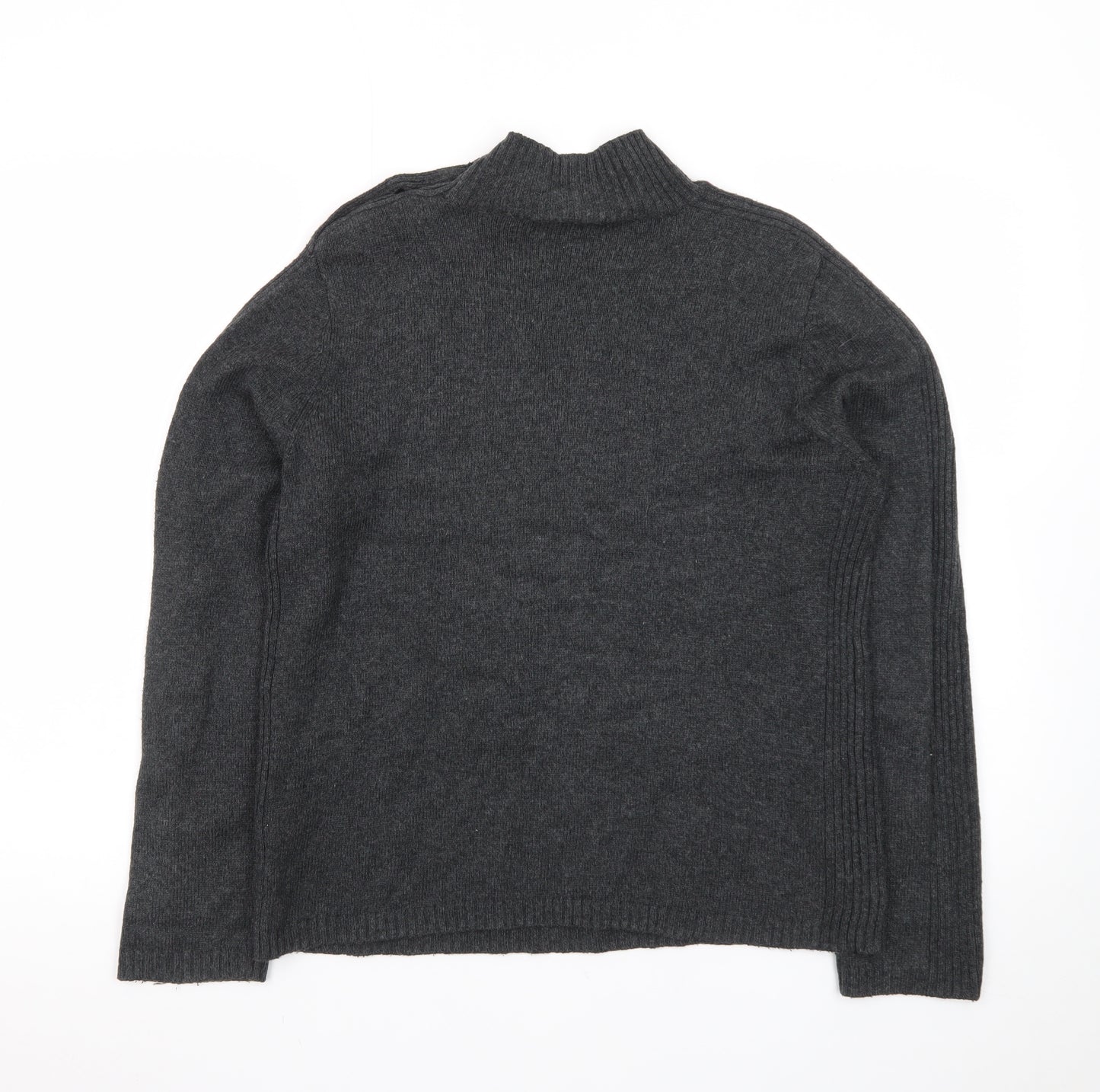 Principles Women’s Grey Wool Blend Mock Neck Jumper Size 16