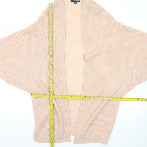 Warehouse Women’s Beige Open Knit 3/4 Sleeve Cardigan UK 12